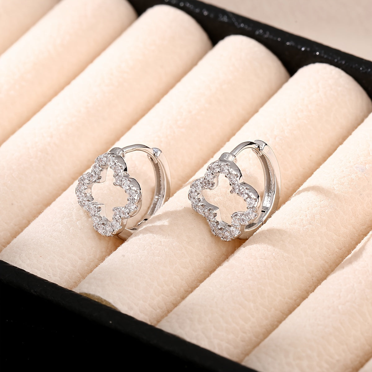 Inspired Clover Flower Stud Earrings Hypoallergenic, Nickel-Free