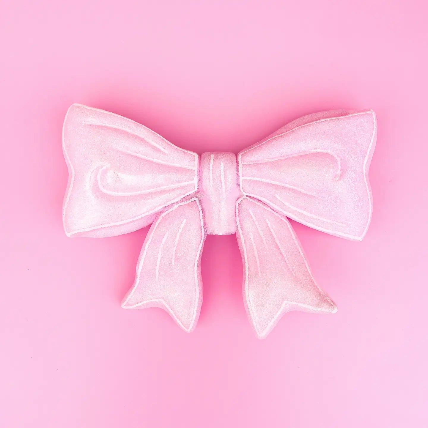 Pink Glitter Bow Christmas Tree Topper