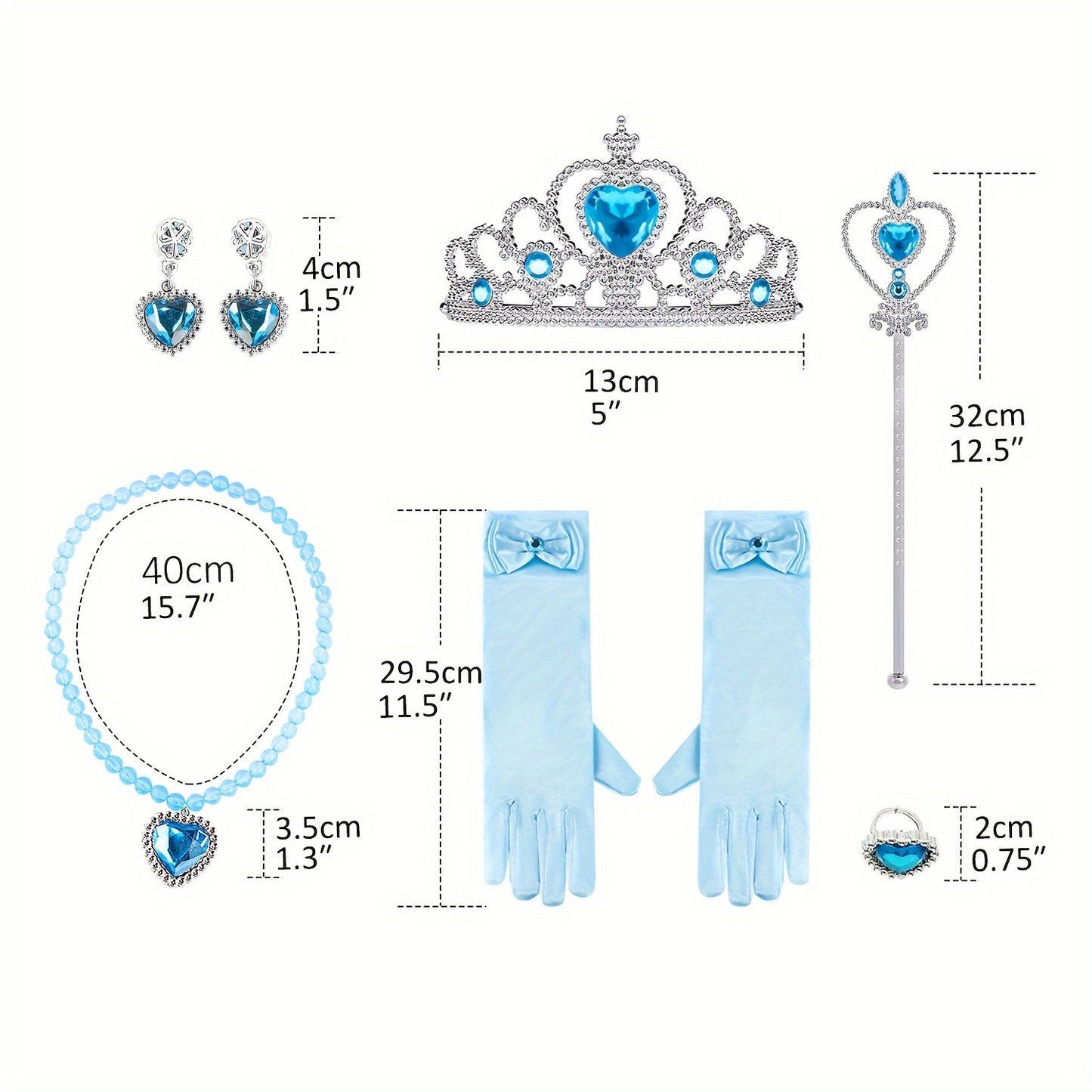 Princess Accessory Kit Belle, Cinderella, Aurora, Rapunzel, Ariel Accessories