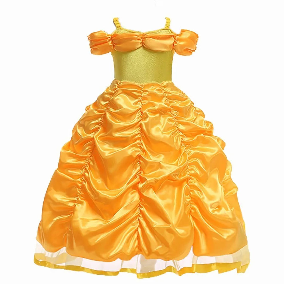 Belle Princess Dress Beauty And Beast Costume Kids