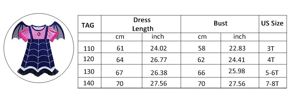 Vampirina Dress Costume Kids