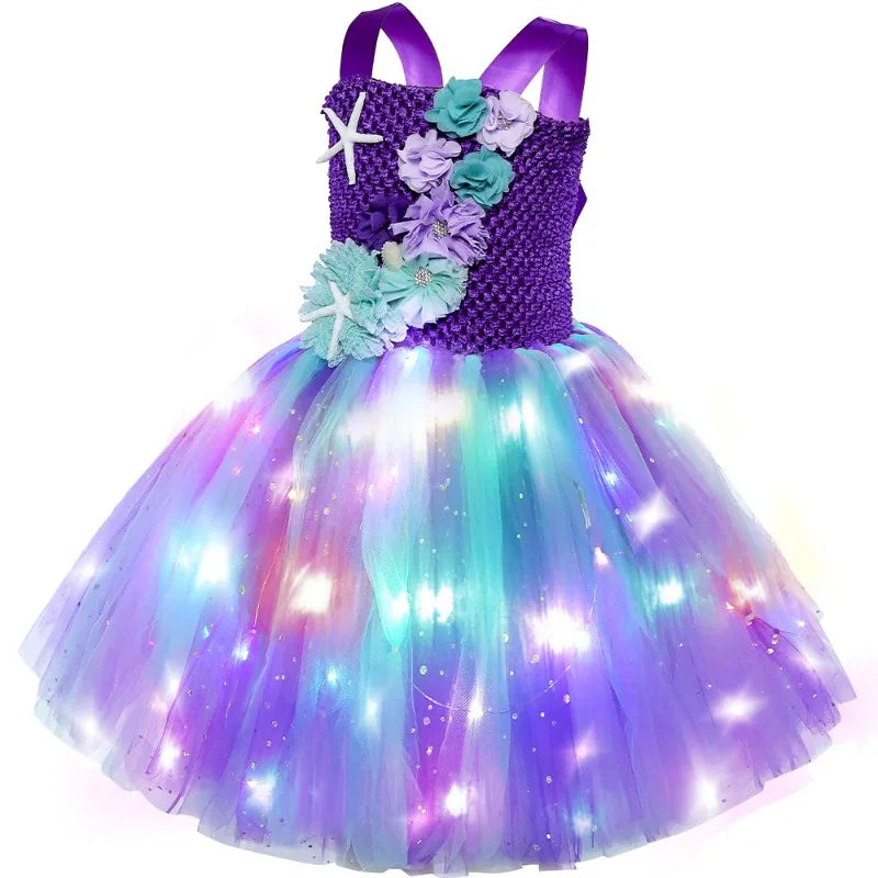 LED Mermaid Tutu Dresses Kids