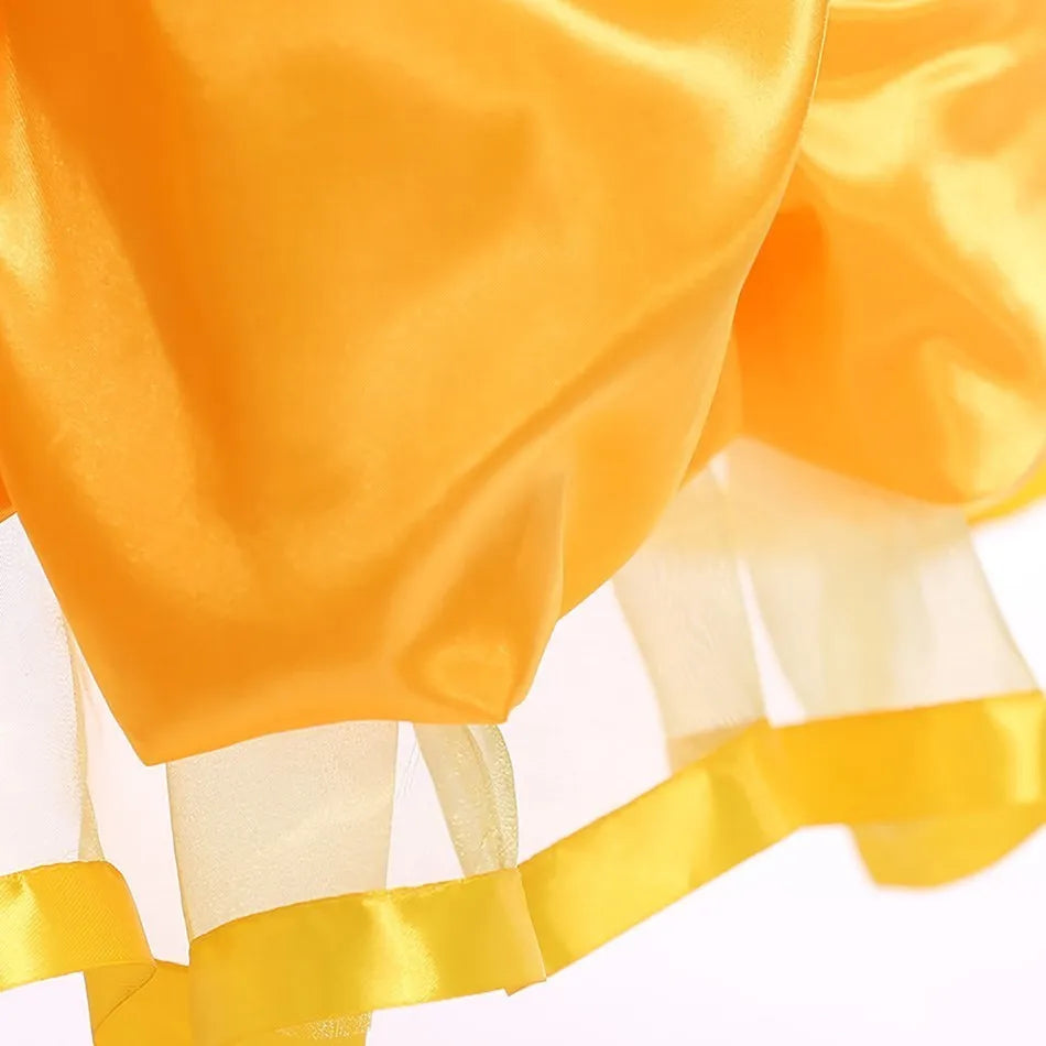 Belle Princess Dress Beauty And Beast Costume Kids