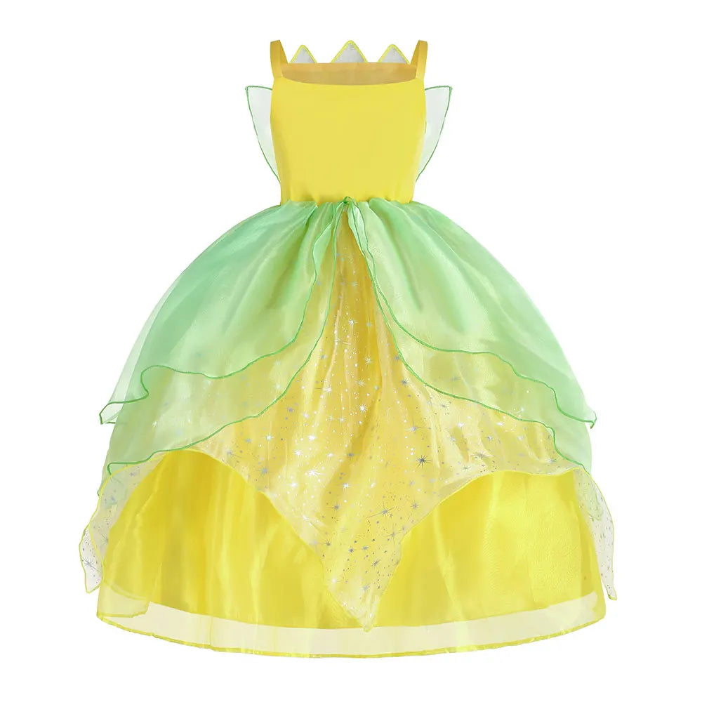 Princess Tiana Costume Elegant Princess and Frog Kids