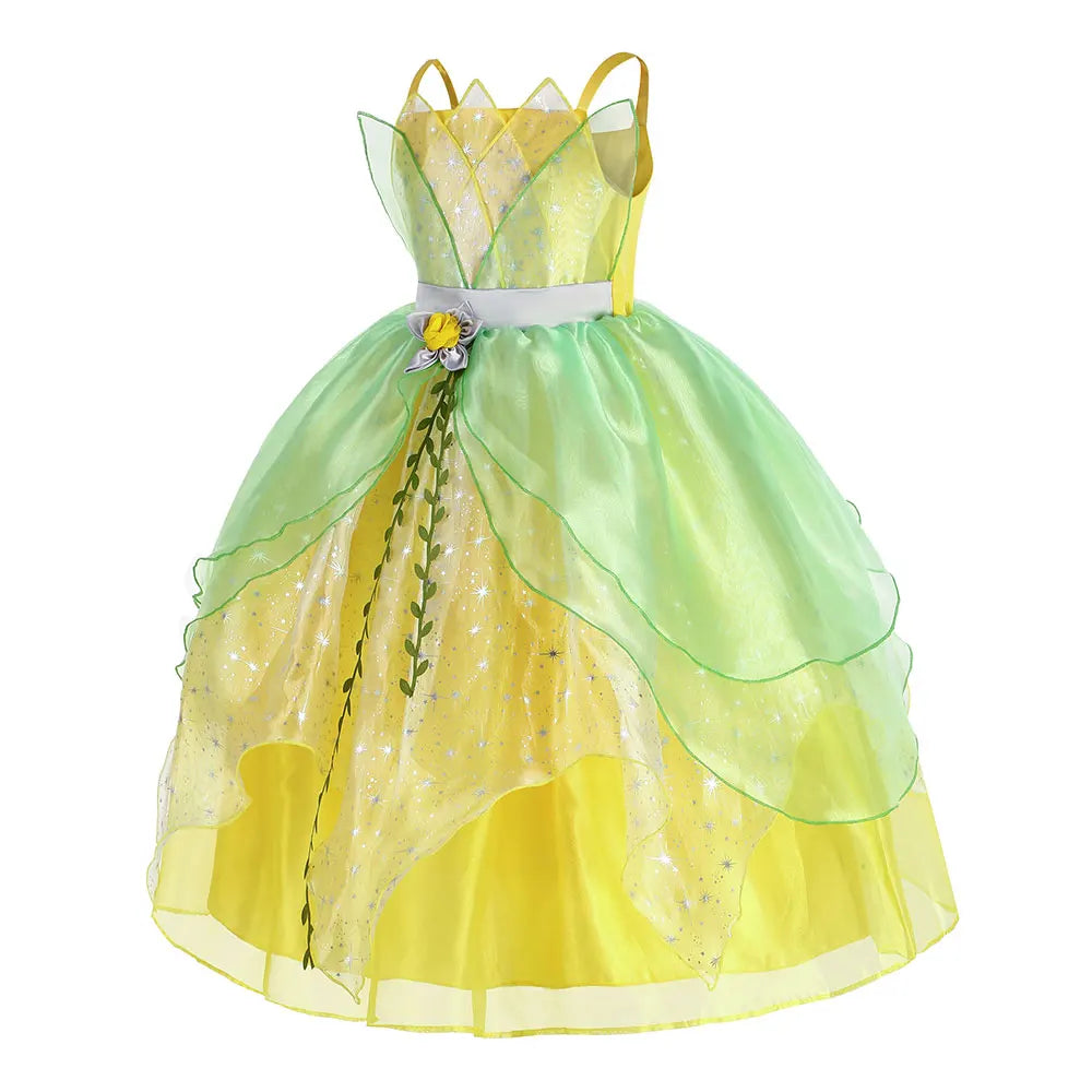 Princess Tiana Costume Elegant Princess and Frog Kids