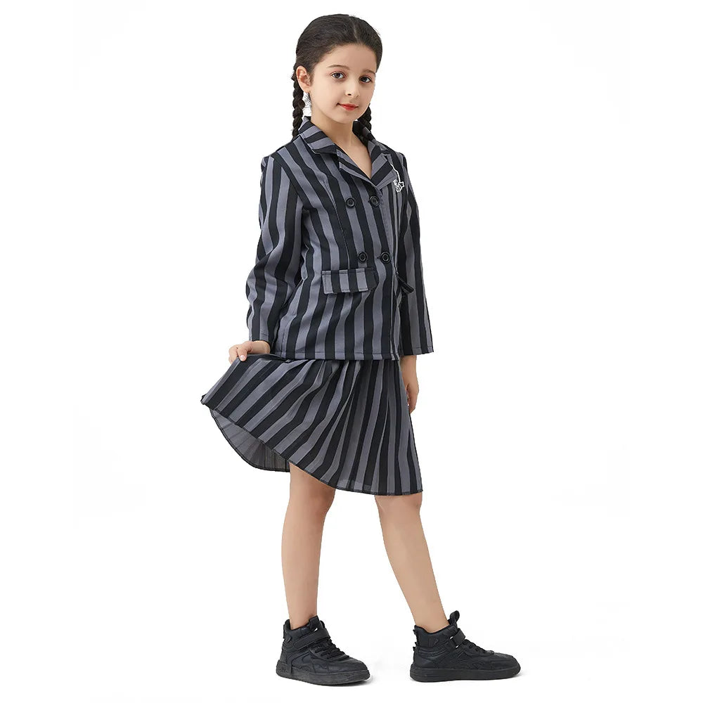 Wednesday Addams Halloween Costume Kids