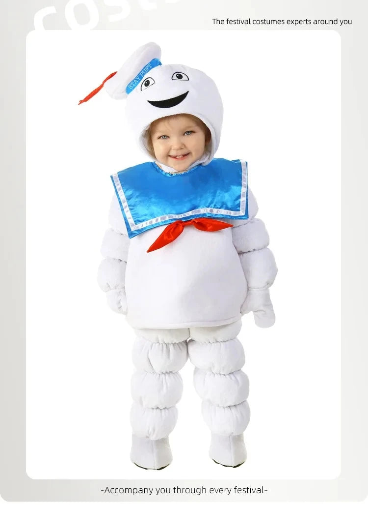 Ghostbuster Marshmallow Puft Costumes Kids
