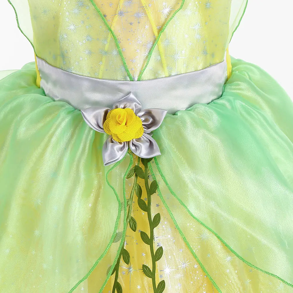 Princess Tiana Costume Elegant Princess and Frog Kids