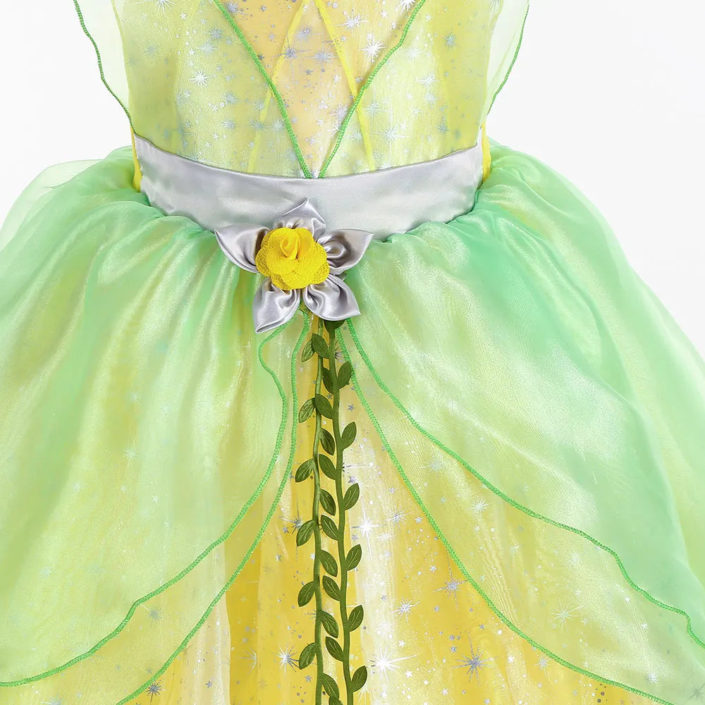 Princess Tiana Costume Elegant Princess and Frog Kids