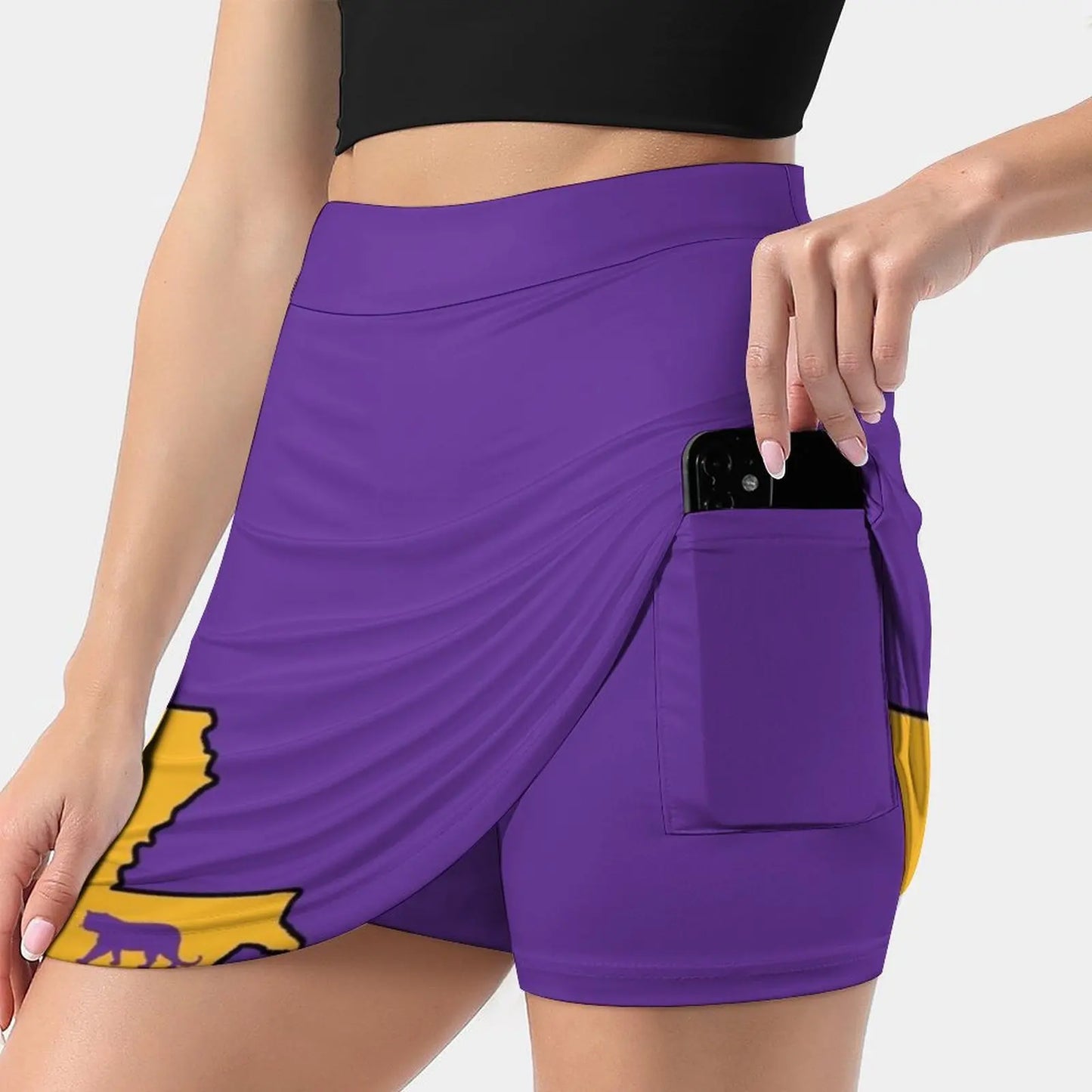 Louisiana Tiger Women's Tennis skirt With Hidden Pocket