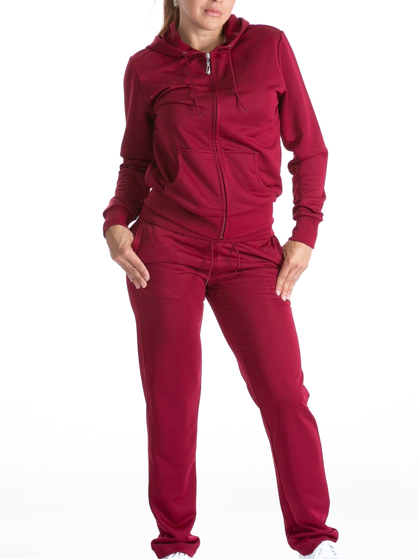 2-Piece Solid Color Lounge Set Hoodie