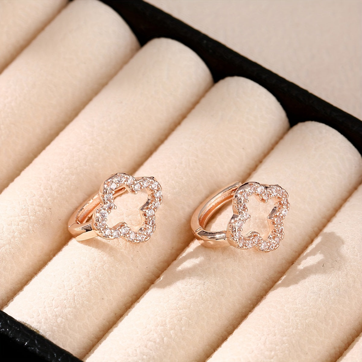 Inspired Clover Flower Stud Earrings Hypoallergenic, Nickel-Free