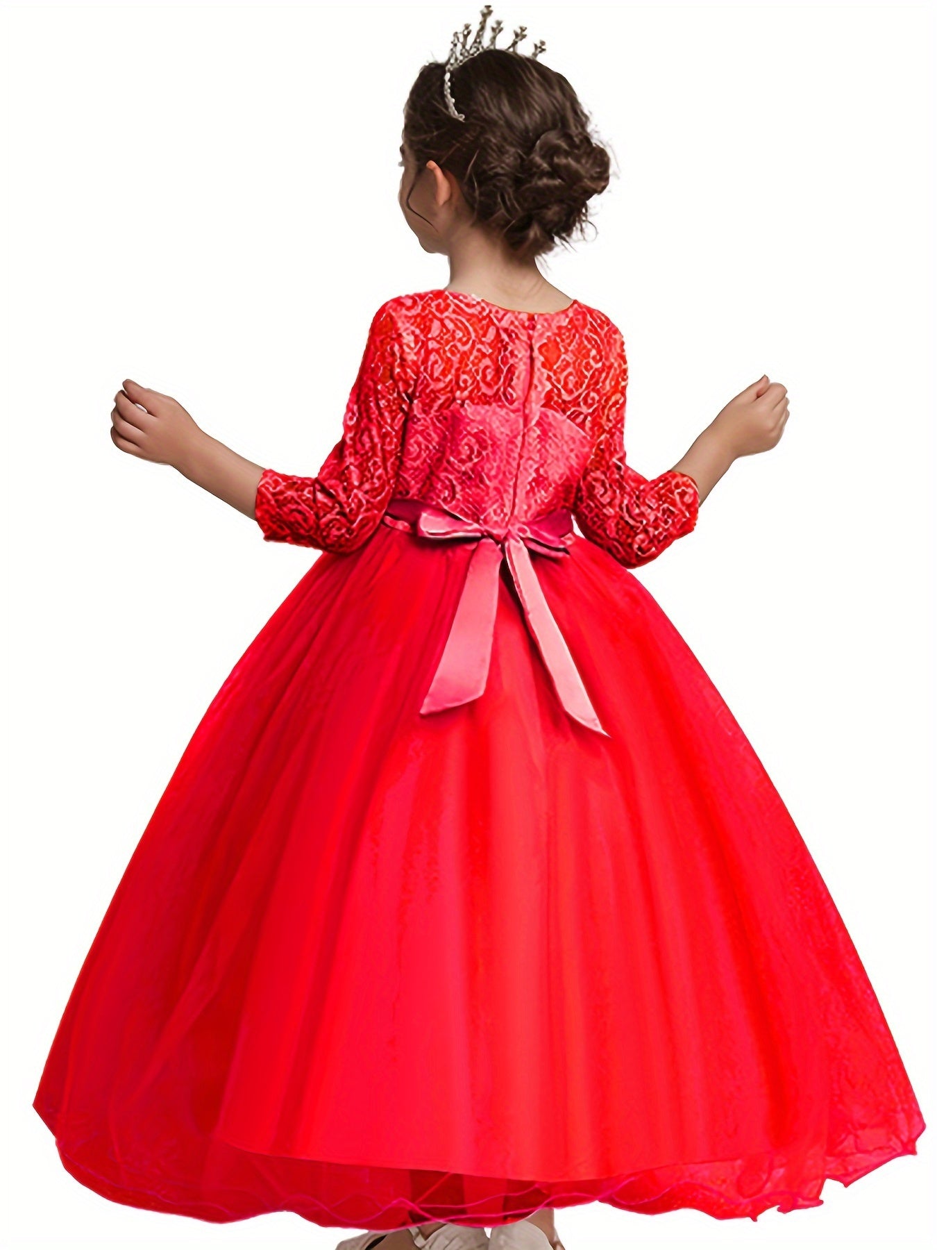 Princess Beauty Pageant Queen Bride Dress Kids