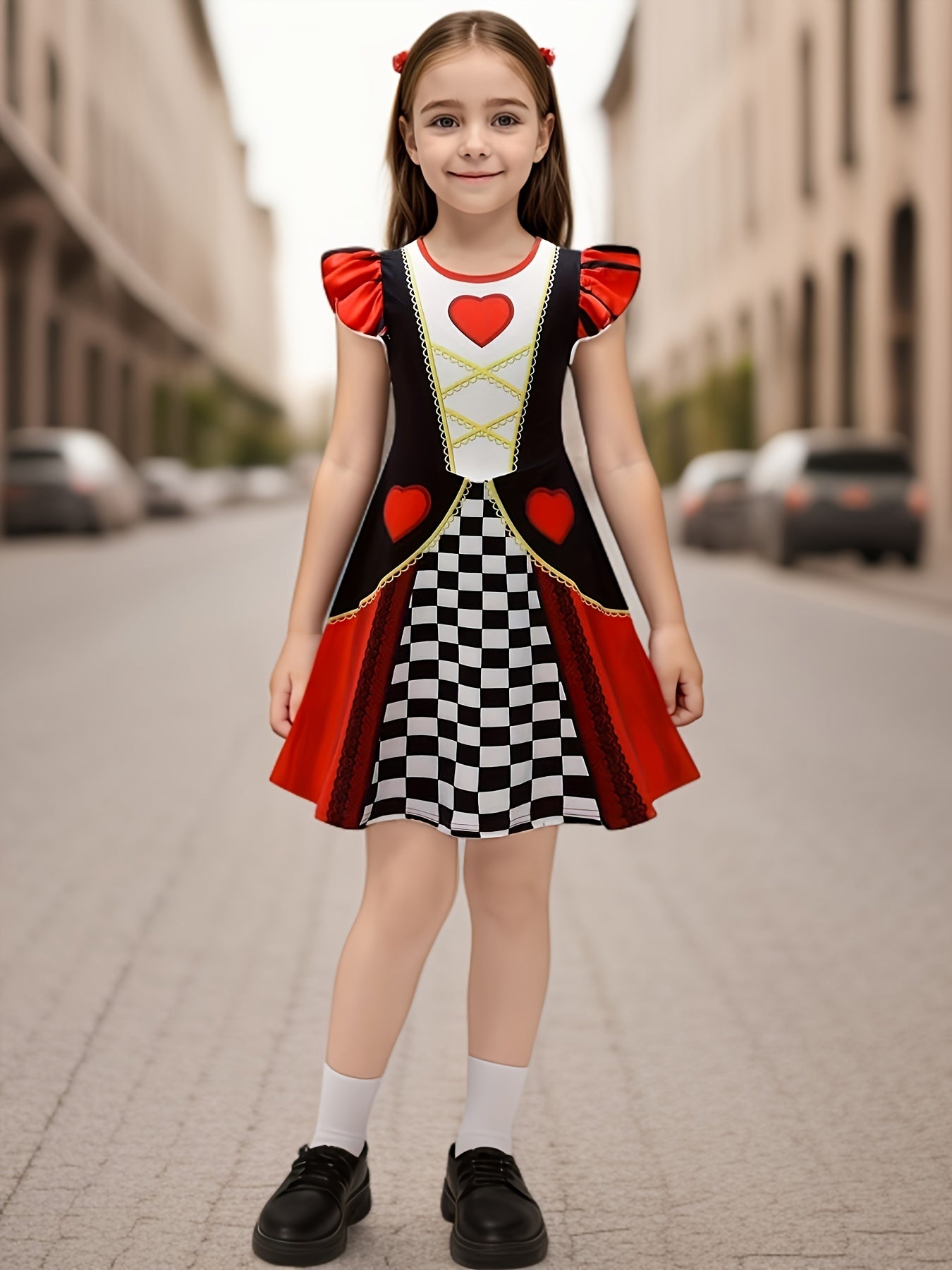 Alice in Wonderland Queen of Hearts Costume Kids Dress