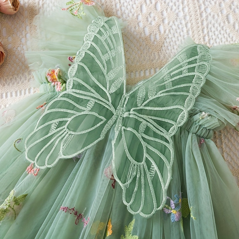 Butterfly Fairy Tutu Dress Kids Infant Tinkerbell