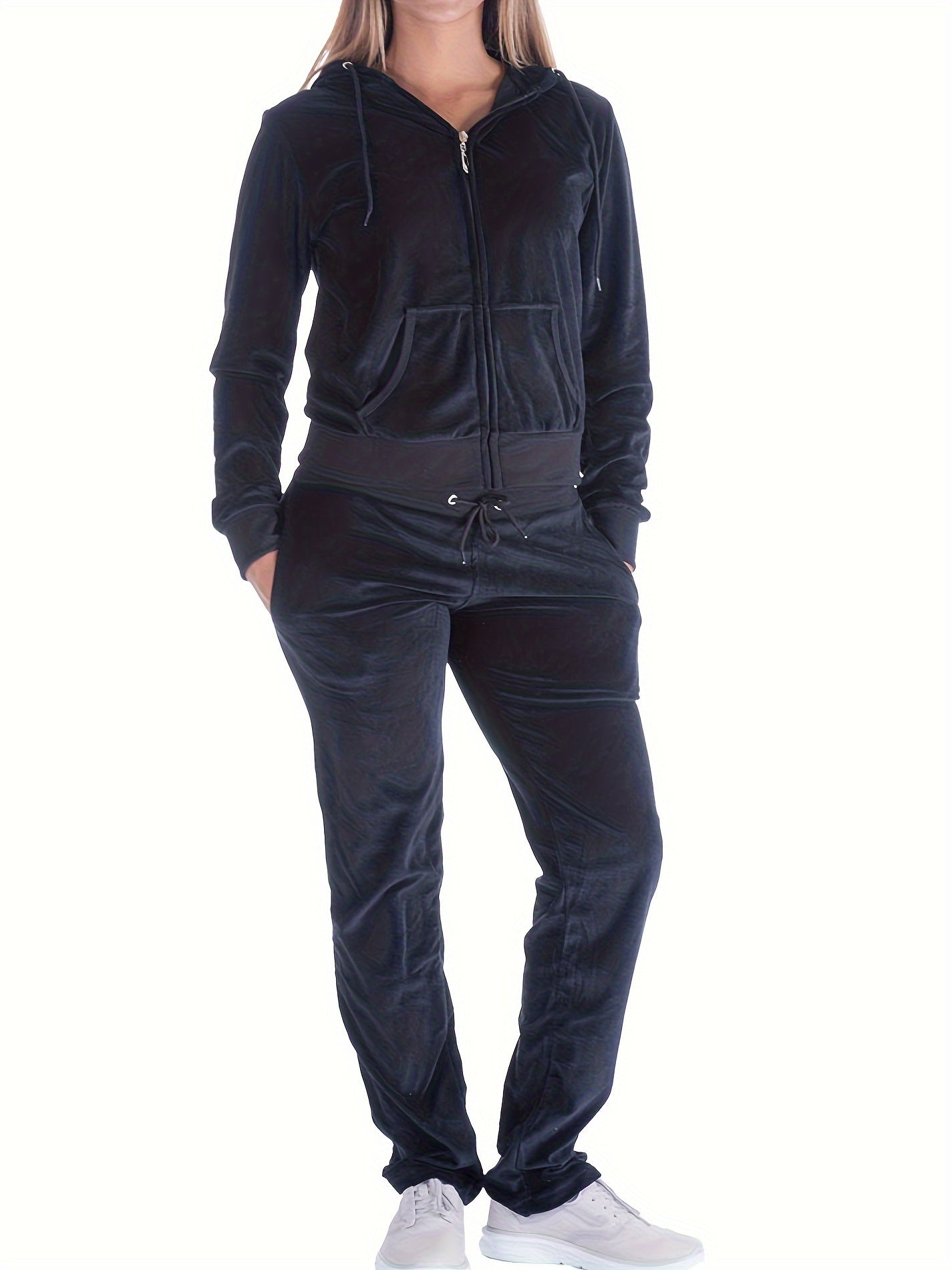 2-Piece Solid Color Lounge Set  Hoodie