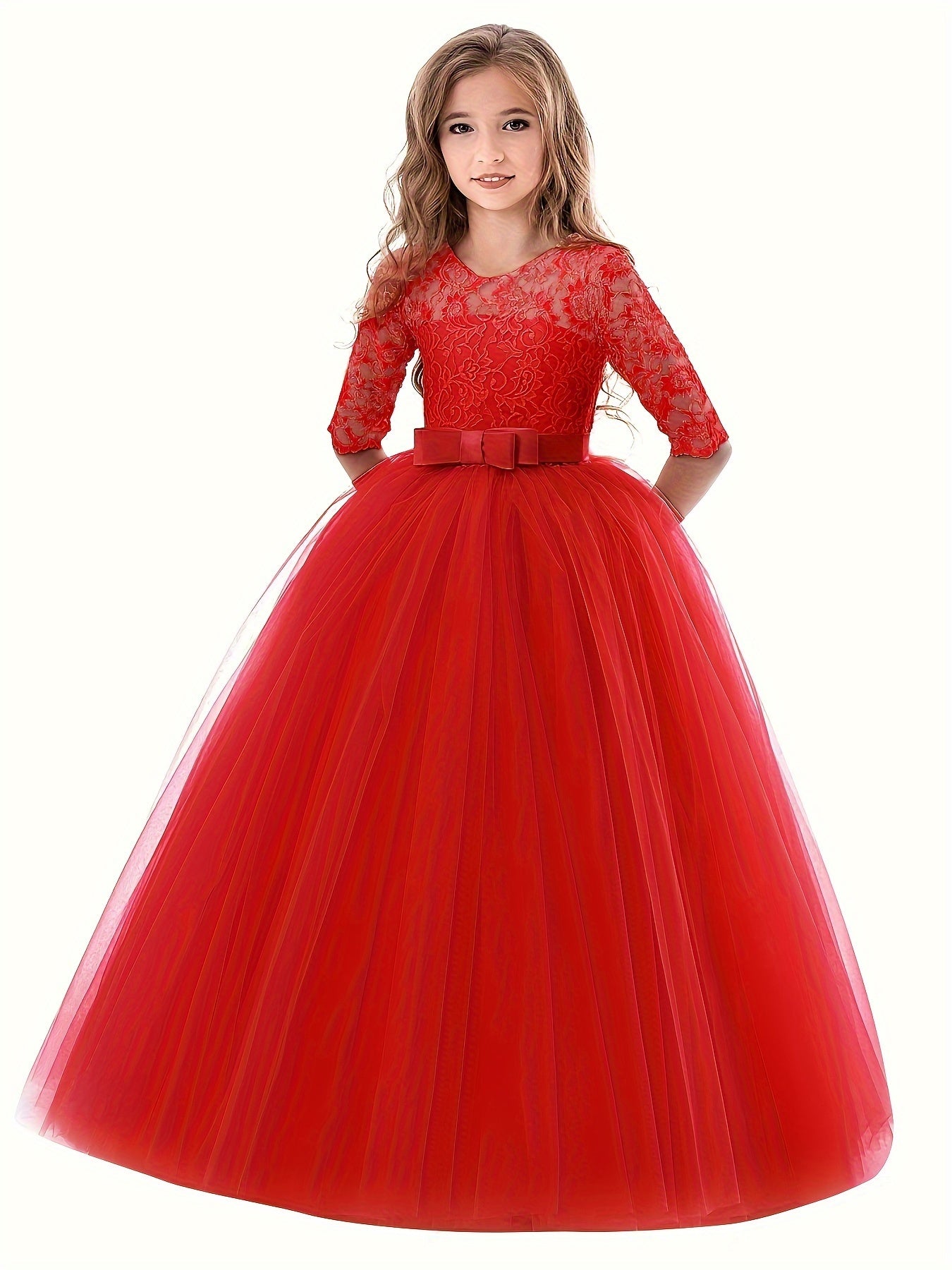 Princess Beauty Pageant Queen Bride Dress Kids