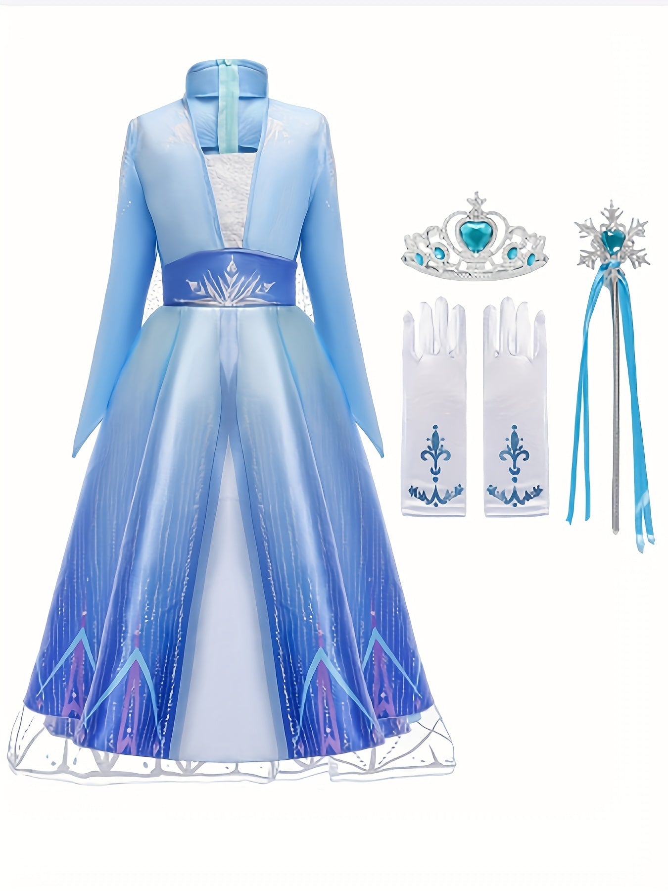 Princess Queen Elsa Dress Costume Kids