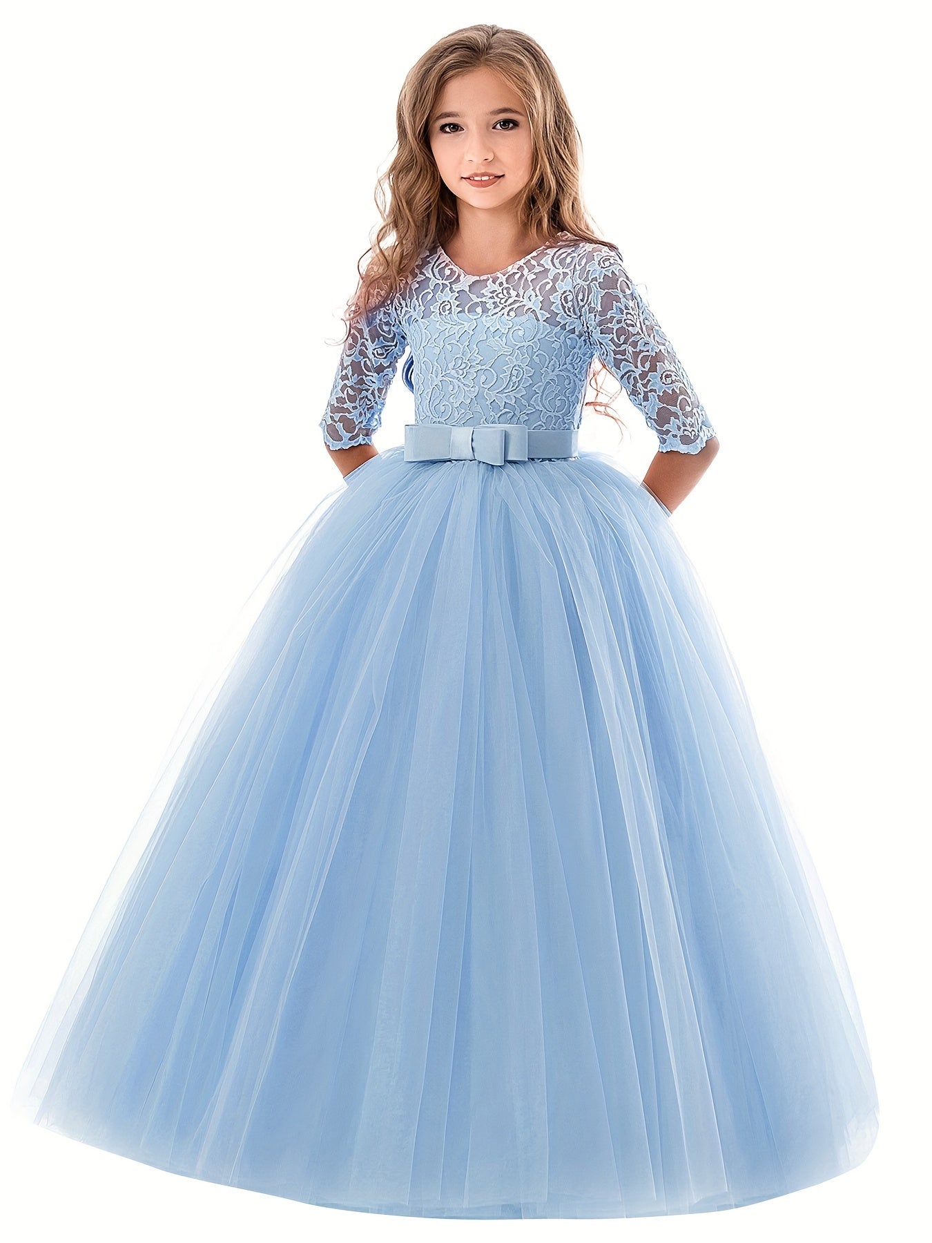 Princess Beauty Pageant Queen Bride Dress Kids