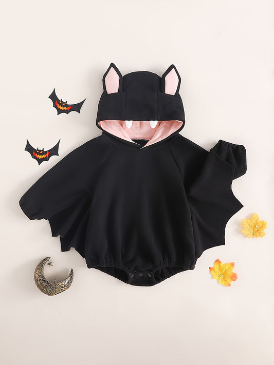 Infant Bat Themed Hooded Bodysuit, Toddler