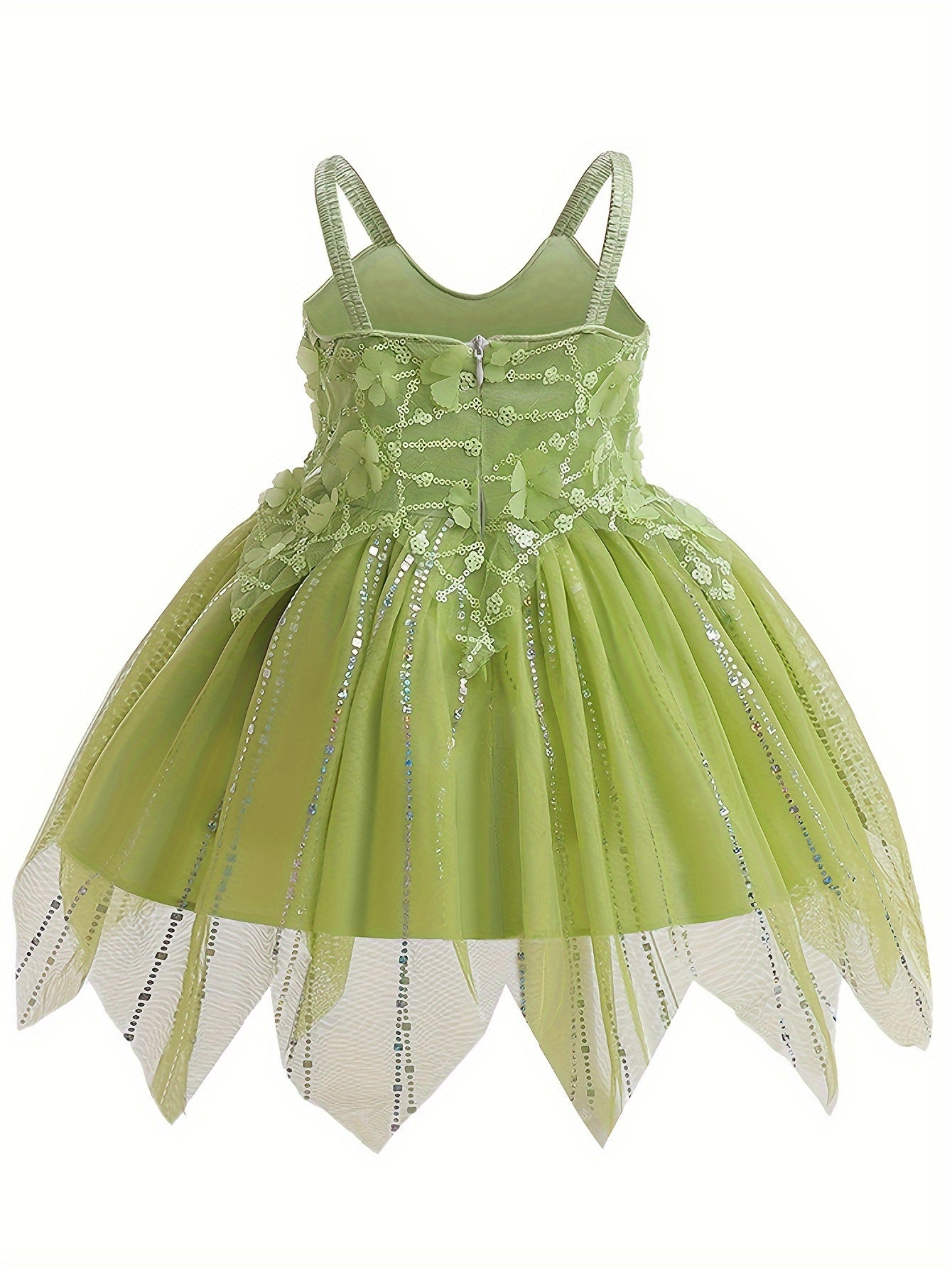 Princess Tinkerbell Dress Tutu Kids Tiana