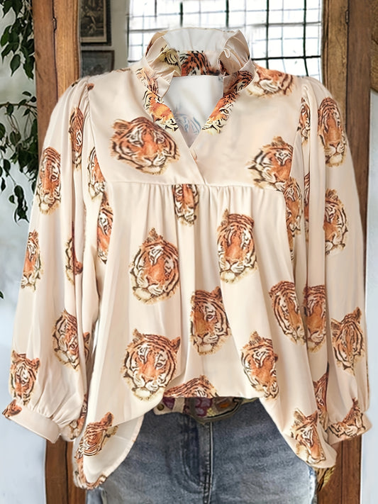 Tiger Print Blouse