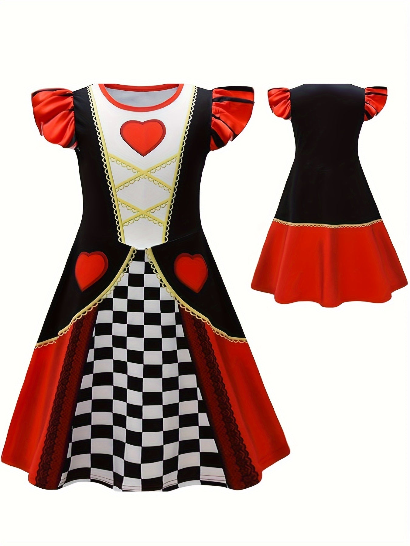 Alice in Wonderland Queen of Hearts Costume Kids Dress