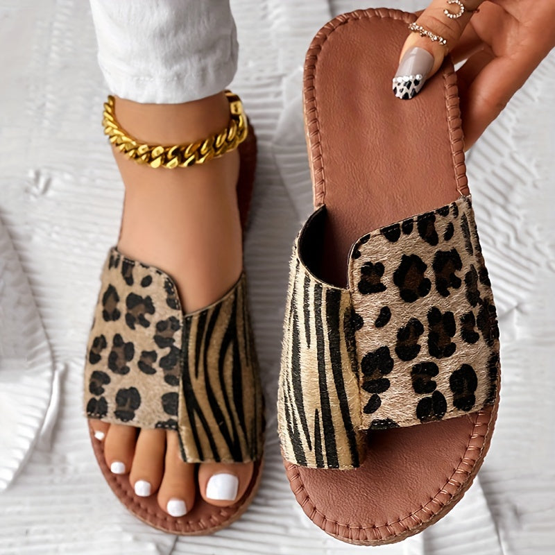 Tiger Leopard Slide Sandal