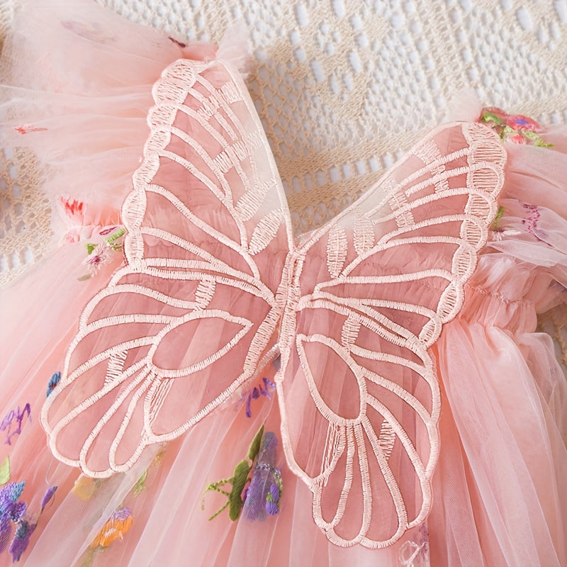 Butterfly Fairy Tutu Dress Kids Infant Tinkerbell