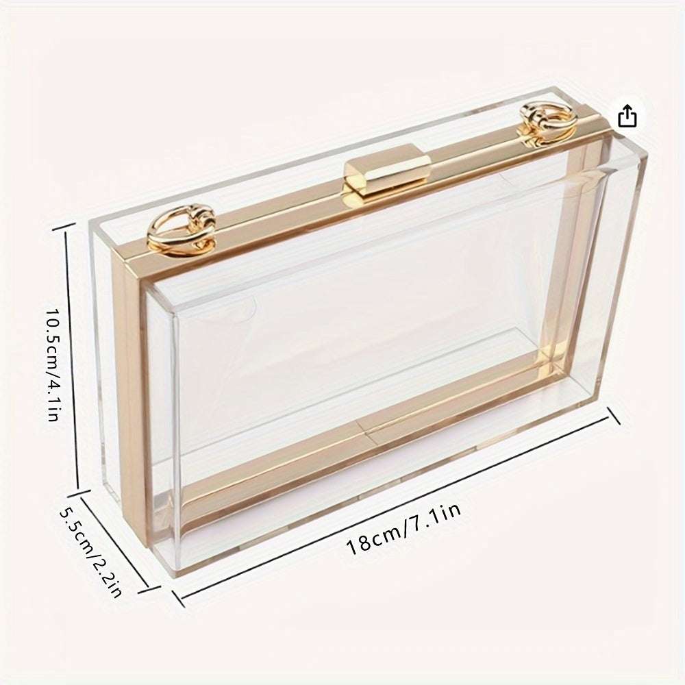 Clear Acrylic Clutch Stadium Bag