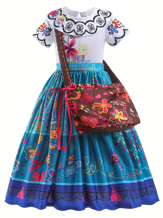 Princess Mirabel Encanto Costume Dress Kids