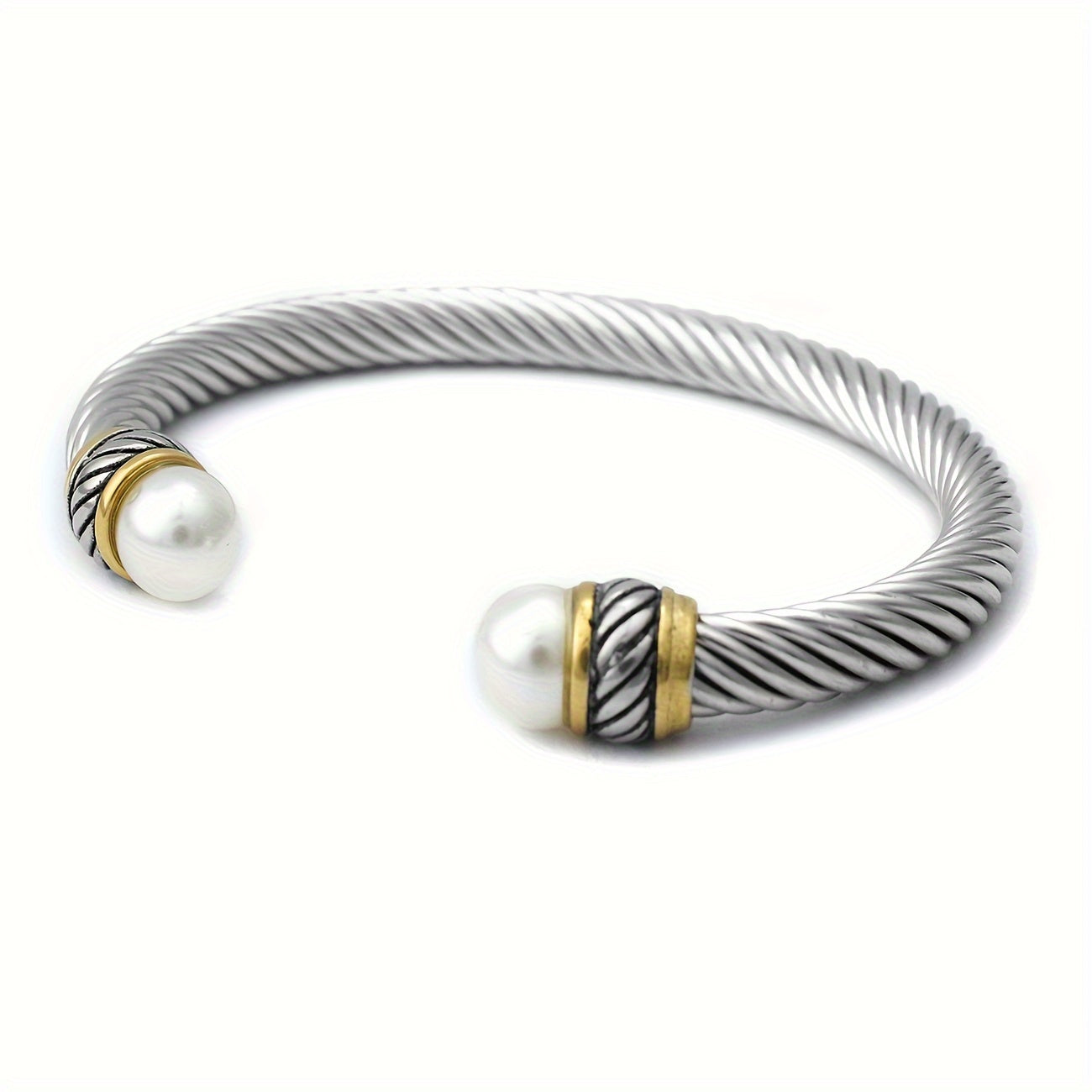 Inspired Cable Twist Cuff Bracelet Bangle