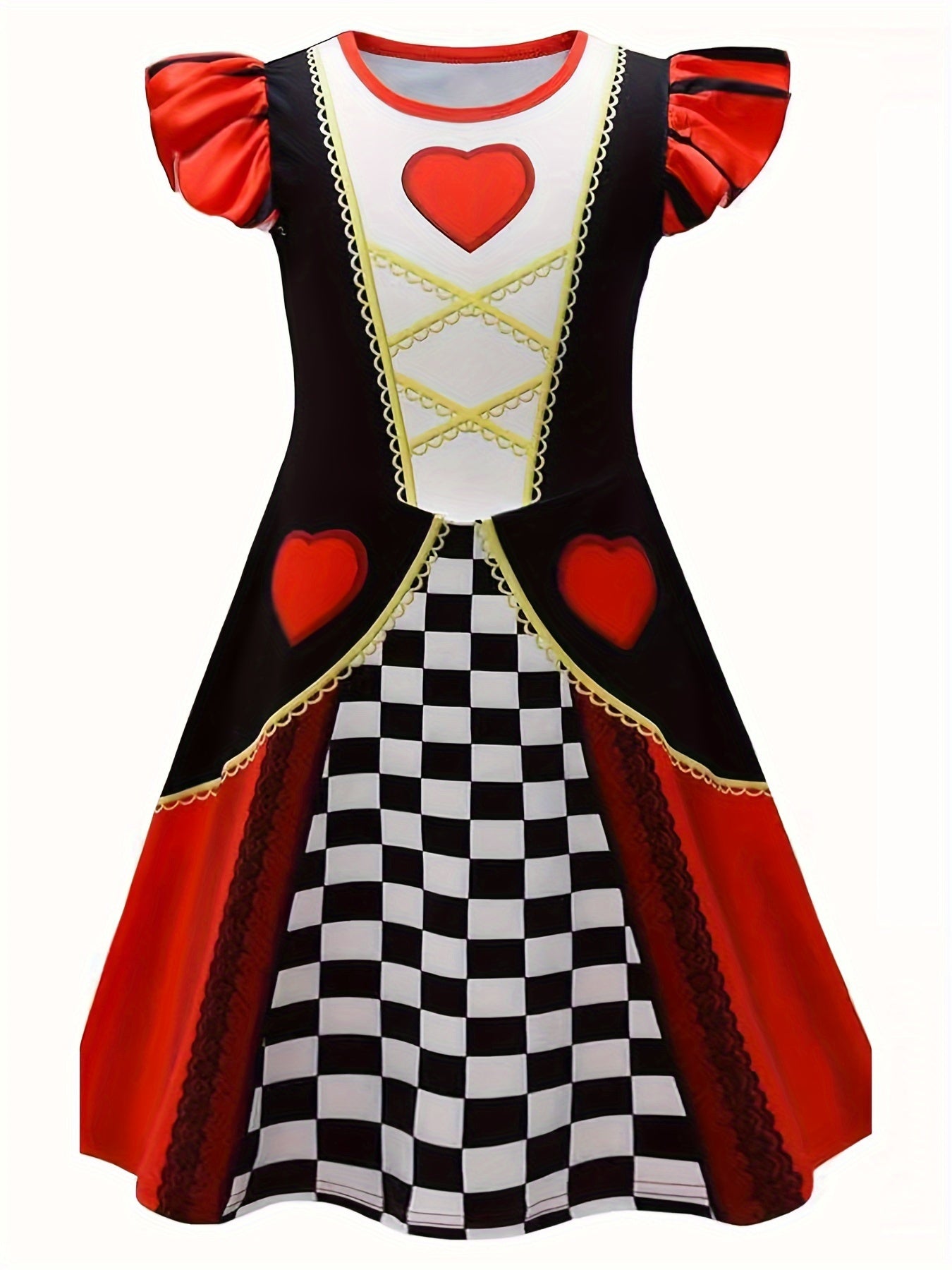 Alice in Wonderland Queen of Hearts Costume Kids Dress