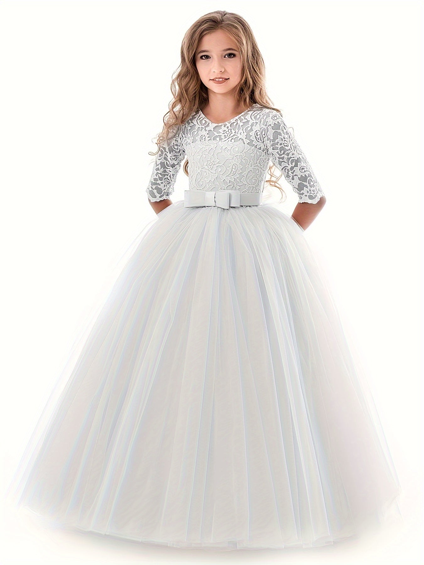 Princess Beauty Pageant Queen Bride Dress Kids