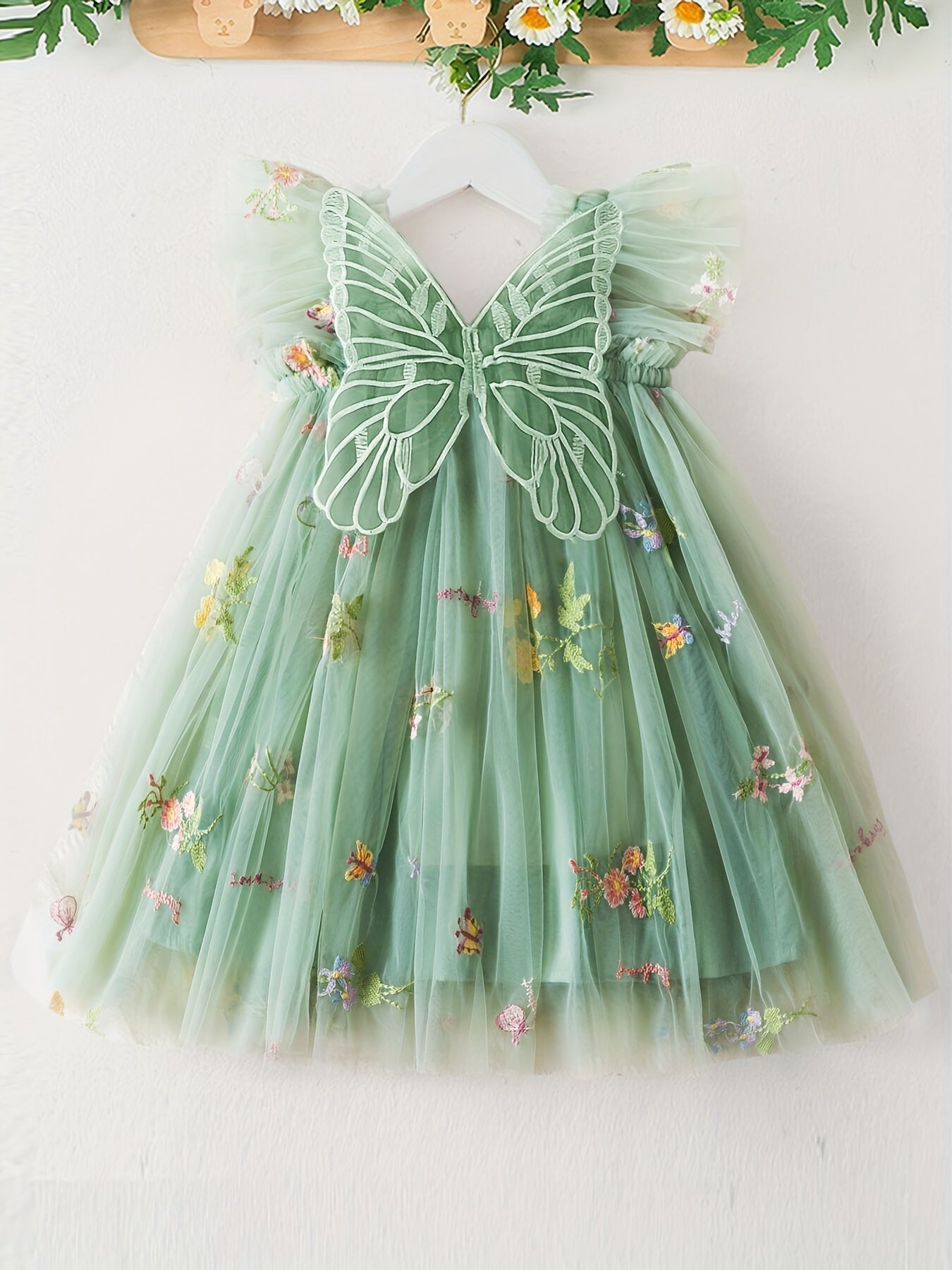 Butterfly Fairy Tutu Dress Kids Infant Tinkerbell