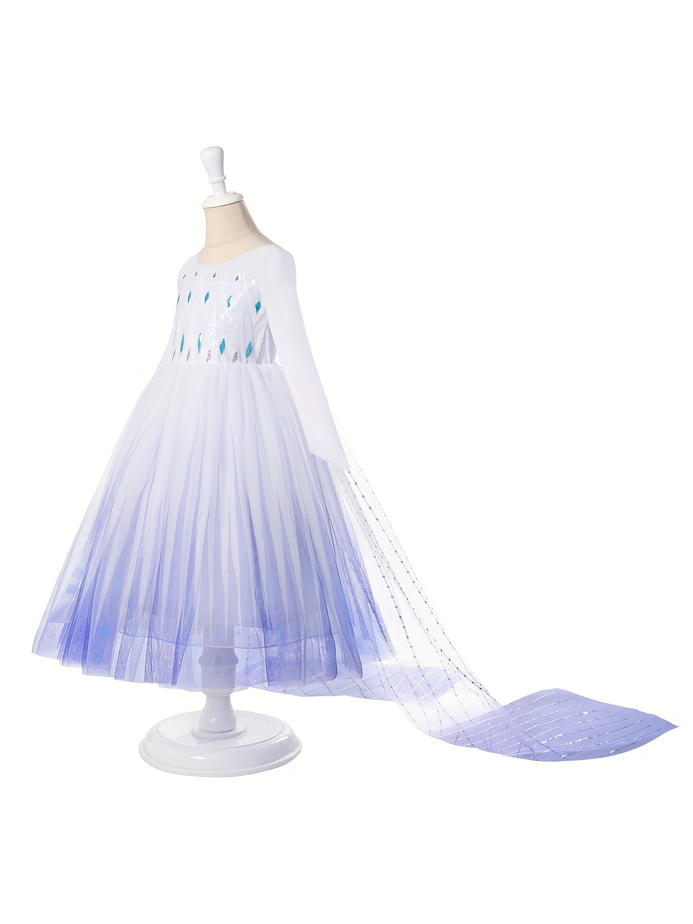 Princess Elsa Snow Queen Dress Costume Kids Beautiful