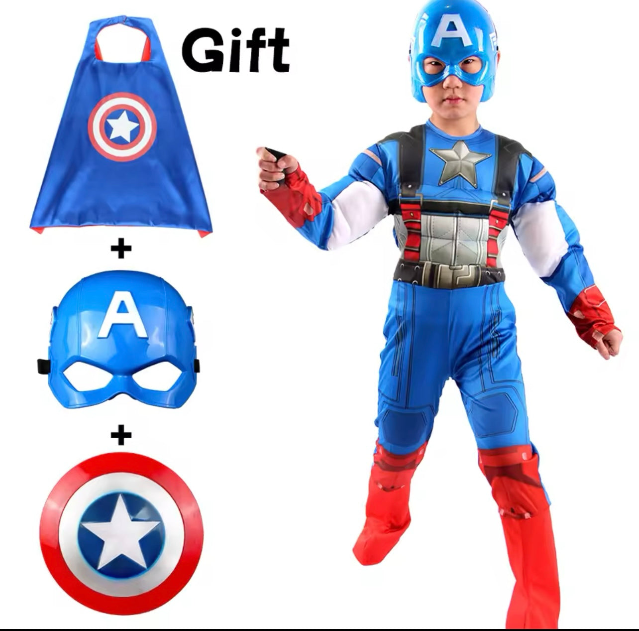 Marvel Captain America Superhero Costume Set Kids