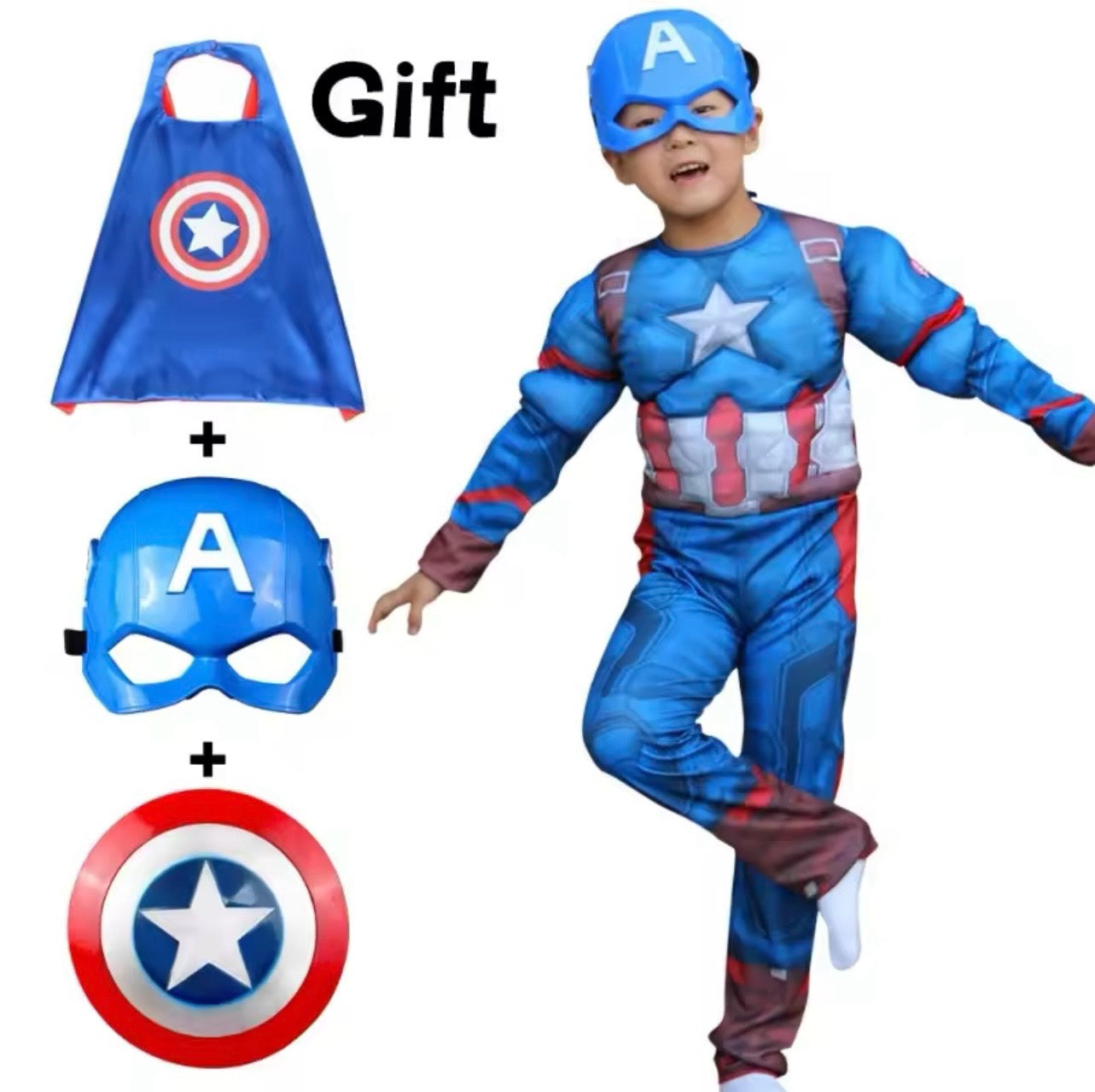 Marvel Captain America Superhero Costume Set Kids