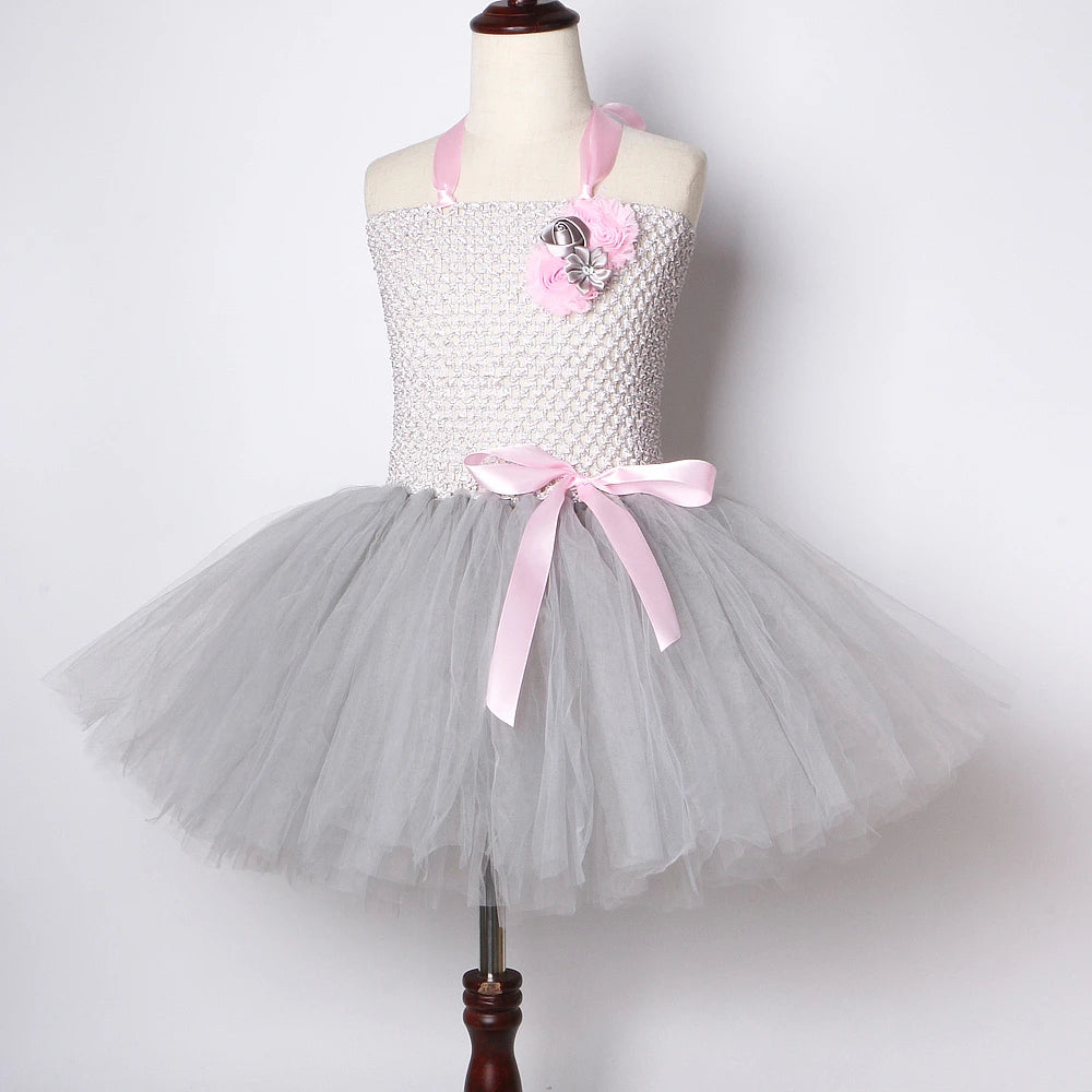 Mouse Costume Kids Grey Tutu