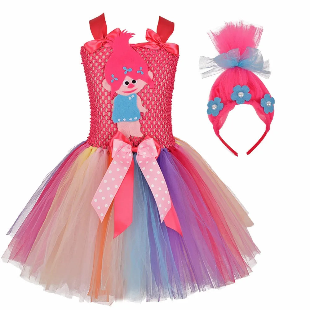 Trolls Tutu Dress Costume for Kids