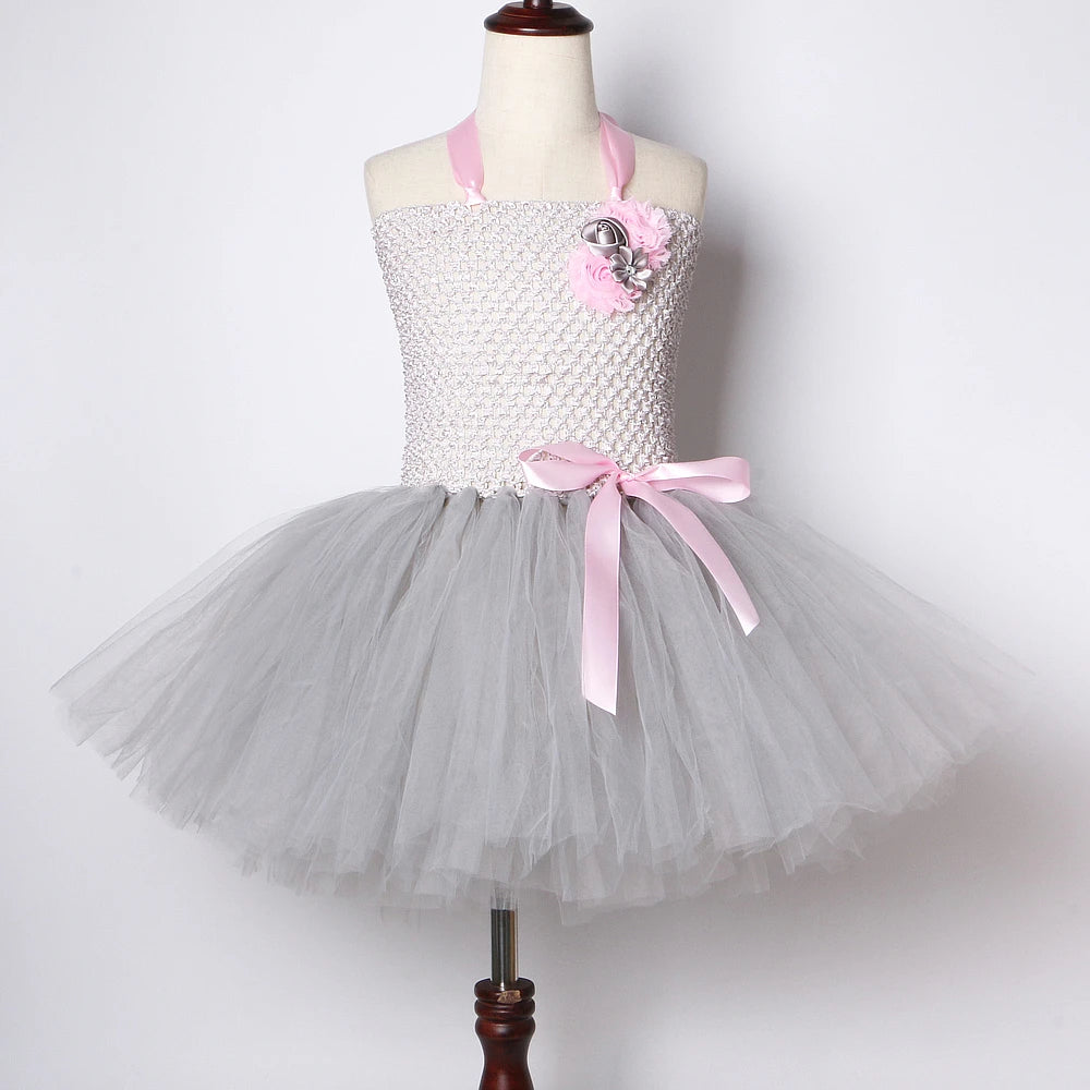 Mouse Costume Kids Grey Tutu