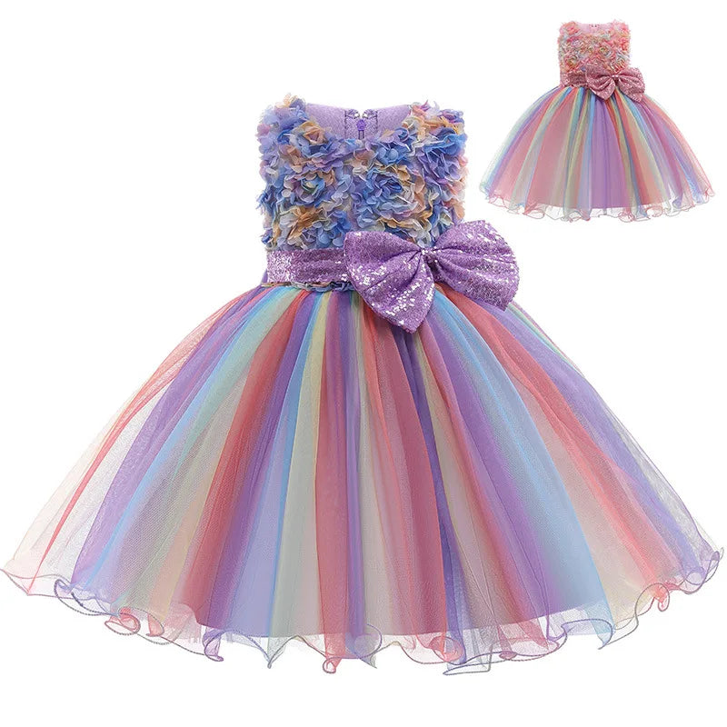 Unicorn Tutu Costume Pastel Rainbow Princess Kids