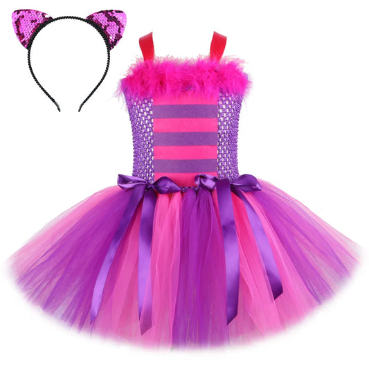 Cheshire Cat Costumes Dress for Girls