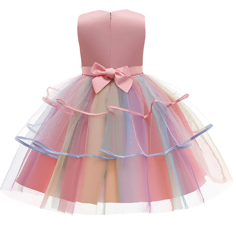 Unicorn Tutu Costume Pastel Rainbow Princess Kids