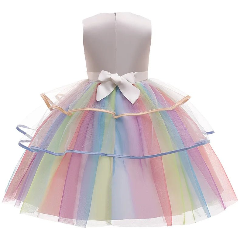 Unicorn Tutu Costume Pastel Rainbow Princess Kids