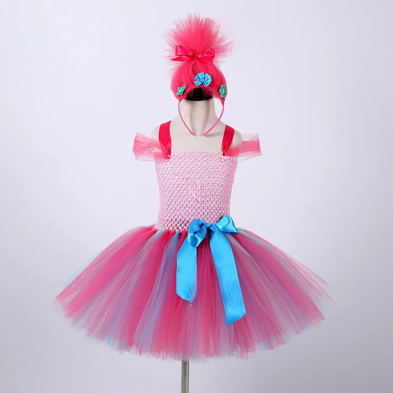 Trolls Tutu Kids Costume with Headband