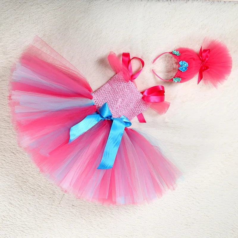 Trolls Tutu Kids Costume with Headband