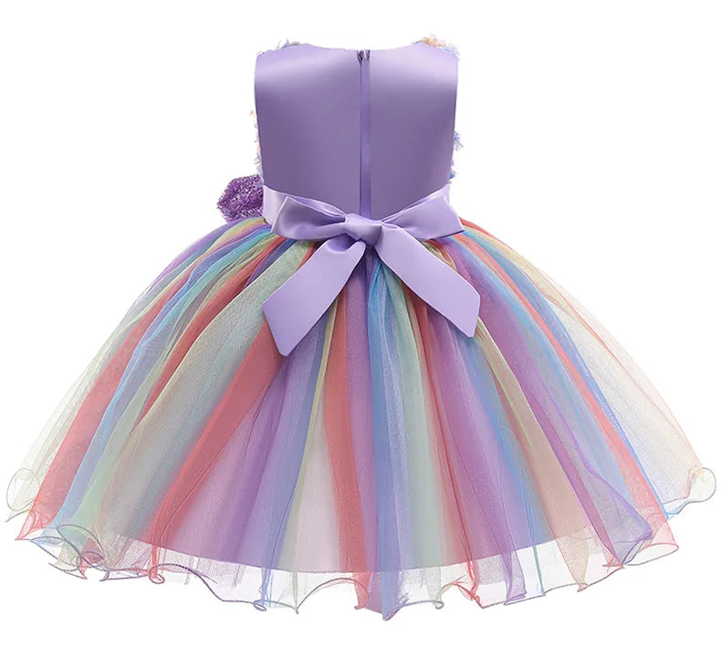 Unicorn Tutu Costume Pastel Rainbow Princess Kids