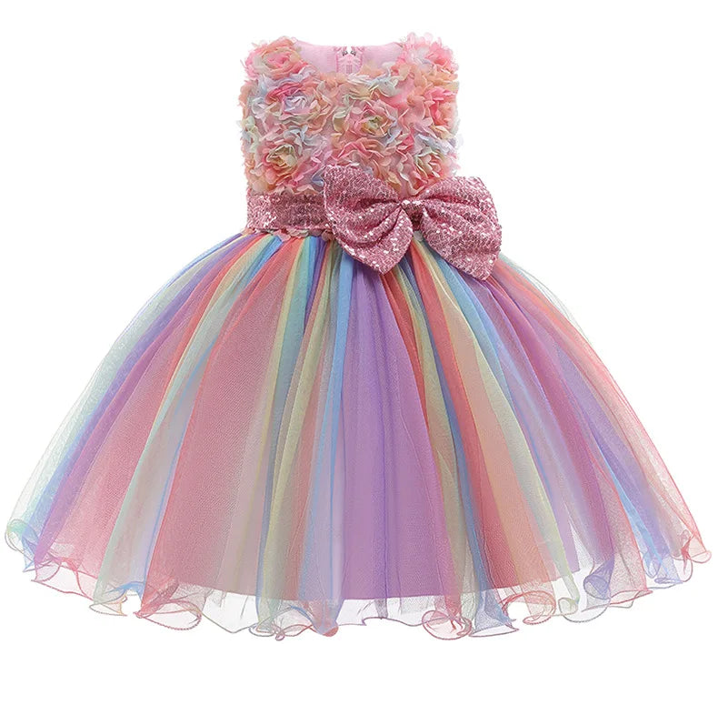 Unicorn Tutu Costume Pastel Rainbow Princess Kids