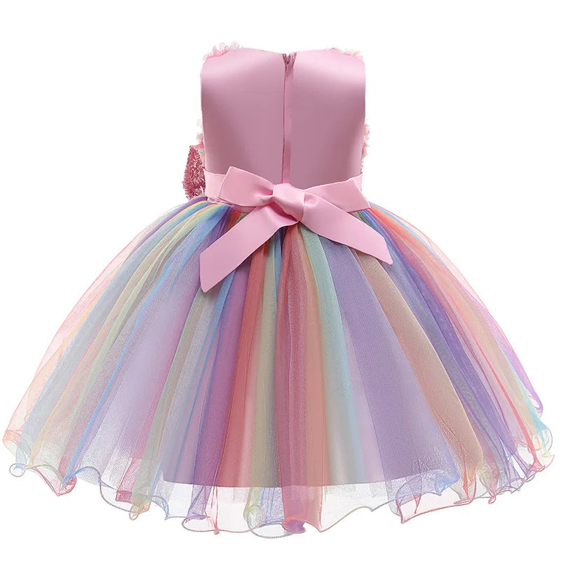 Unicorn Tutu Costume Pastel Rainbow Princess Kids